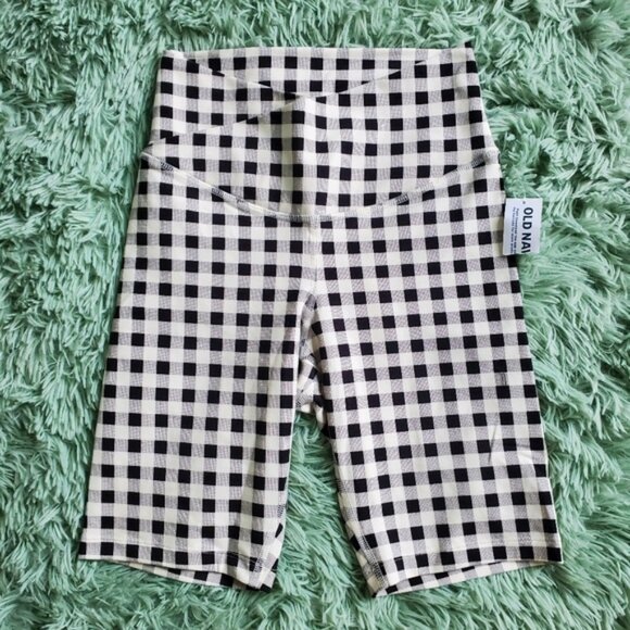 NWT Old Navy Gingham High Rise Bike Shorts 4X - Picture 2 of 4